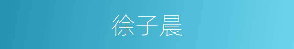 徐子晨的同义词