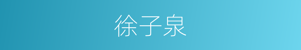 徐子泉的同义词