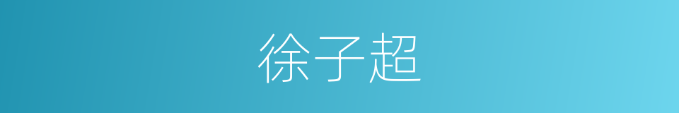 徐子超的同义词