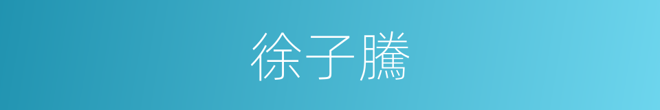 徐子騰的同義詞