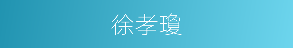 徐孝瓊的同義詞