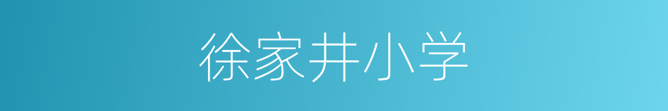 徐家井小学的同义词