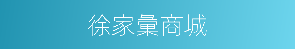 徐家彙商城的同義詞