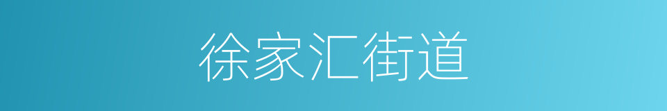 徐家汇街道的同义词