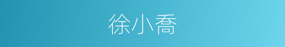 徐小喬的同義詞