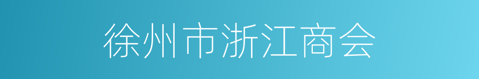 徐州市浙江商会的同义词