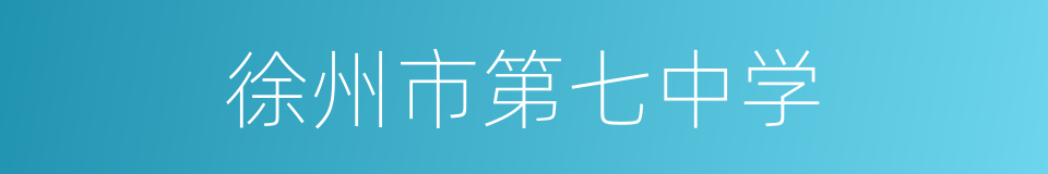 徐州市第七中学的同义词
