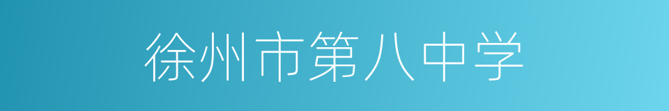 徐州市第八中学的同义词