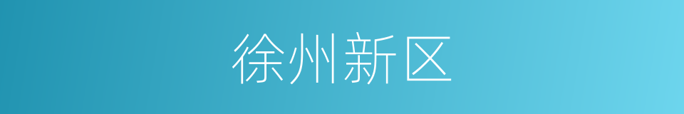 徐州新区的同义词