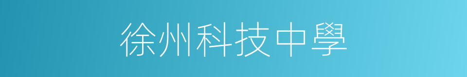 徐州科技中學的同義詞