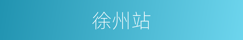 徐州站的同义词