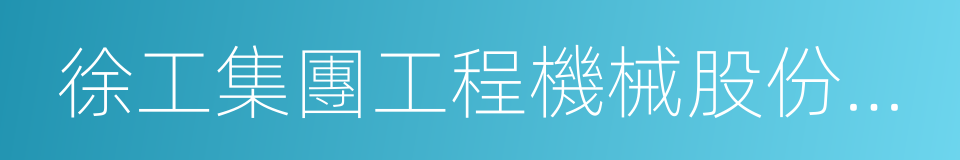 徐工集團工程機械股份有限公司科技分公司的同義詞