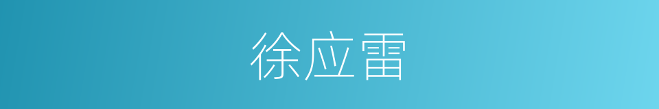 徐应雷的同义词