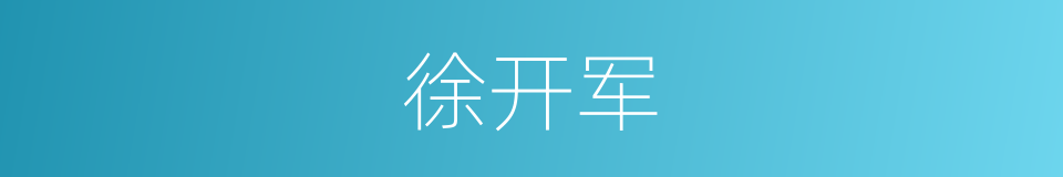 徐开军的同义词