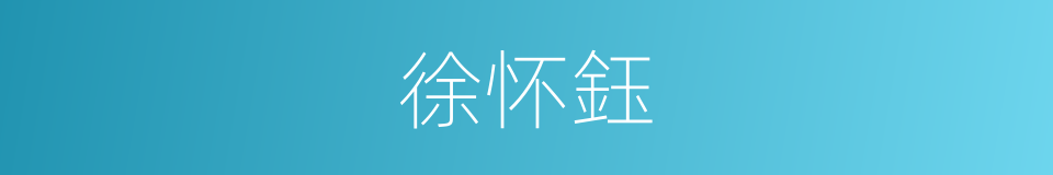 徐怀鈺的同義詞