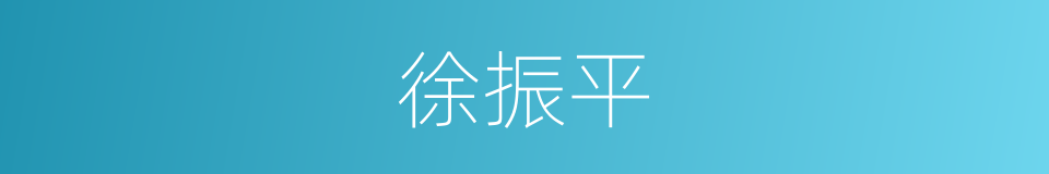 徐振平的同义词