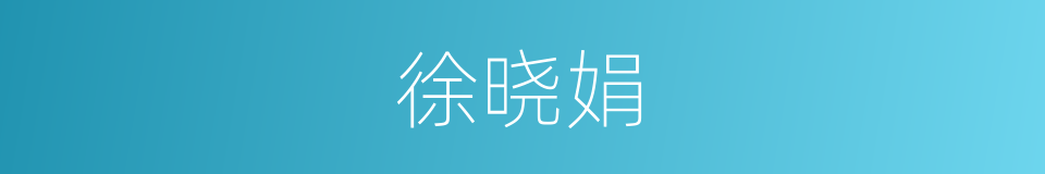 徐晓娟的同义词