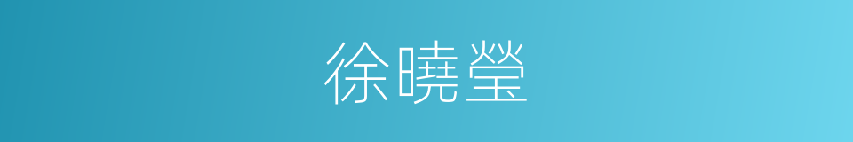徐曉瑩的同義詞