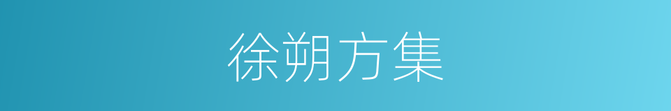 徐朔方集的同义词