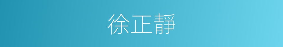 徐正靜的同義詞