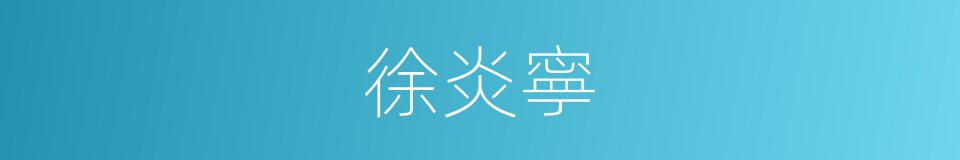 徐炎寧的同義詞