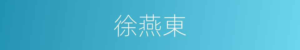 徐燕東的同義詞