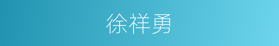 徐祥勇的同义词