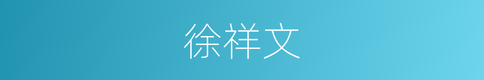 徐祥文的同义词