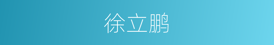徐立鹏的同义词