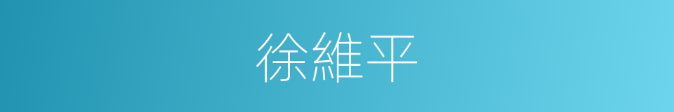 徐維平的同義詞