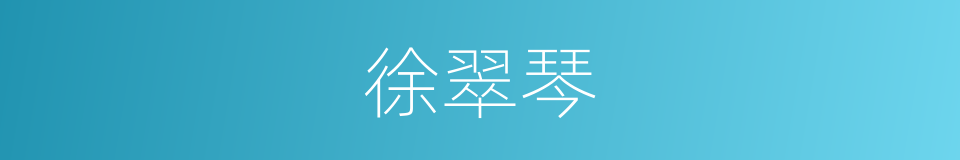 徐翠琴的同义词