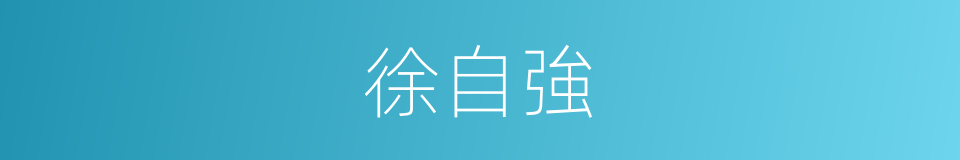 徐自強的同義詞