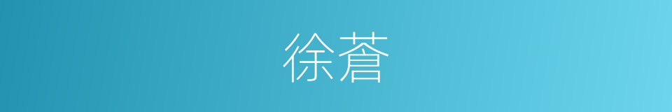 徐蒼的同義詞