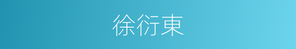 徐衍東的同義詞