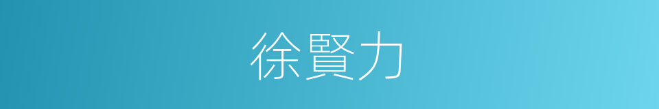 徐賢力的同義詞