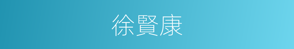 徐賢康的同義詞