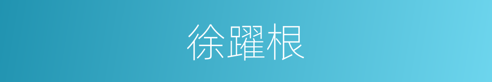 徐躍根的同義詞