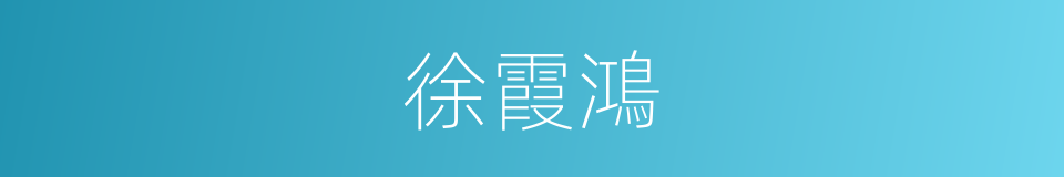 徐霞鴻的同義詞
