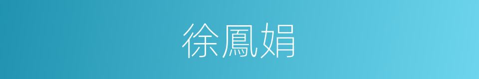 徐鳳娟的同義詞