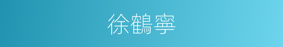 徐鶴寧的同義詞