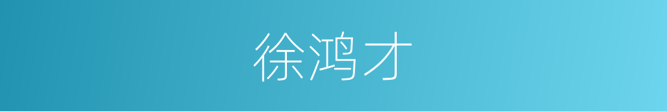 徐鸿才的同义词