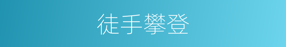 徒手攀登的同义词