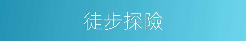 徒步探險的同義詞