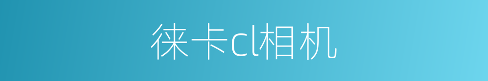 徕卡cl相机的同义词