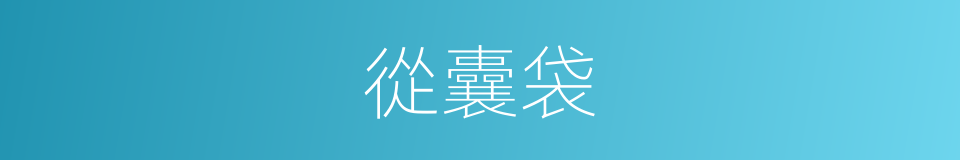 從囊袋的同義詞