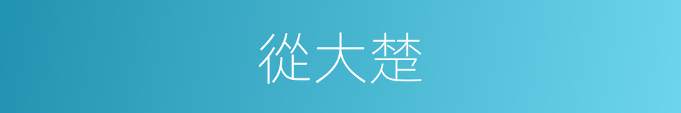 從大楚的同義詞