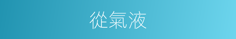 從氣液的同義詞