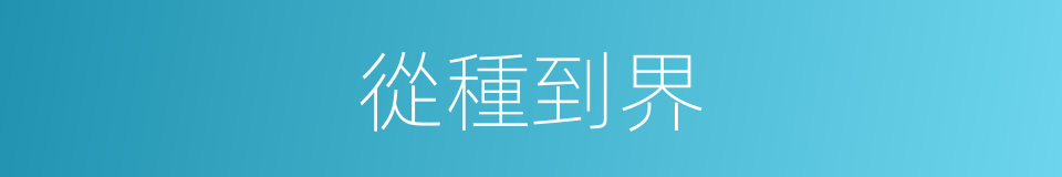 從種到界的同義詞