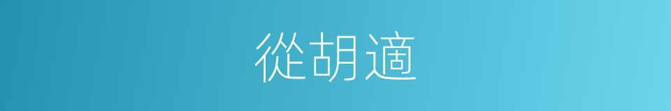 從胡適的同義詞