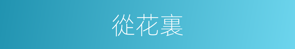 從花裏的同義詞